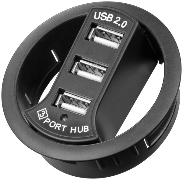 USB 2.0 Verteiler USB A Stecker &gt; 3x USB A Buchse Zum Einbau in Schreibtisch