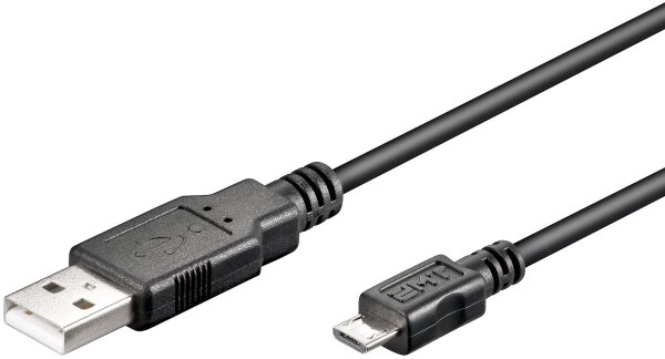USB 2.0 Hi-Speed Kabel A Stecker &gt; micro B Stecker  0,15 m, Schwarz