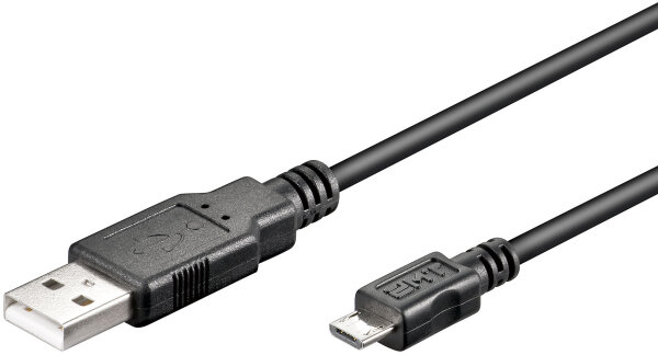 USB-Verbindungskabel A- Stecker &gt; micro B- Stecker 0,3 m schwarz