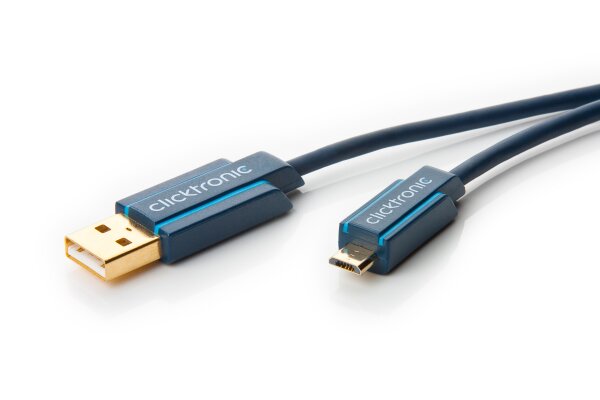 Clicktronic Casual Micro USB 2.0 Adapterkabel auf Micro USB Stecker Typ B 0,5 m