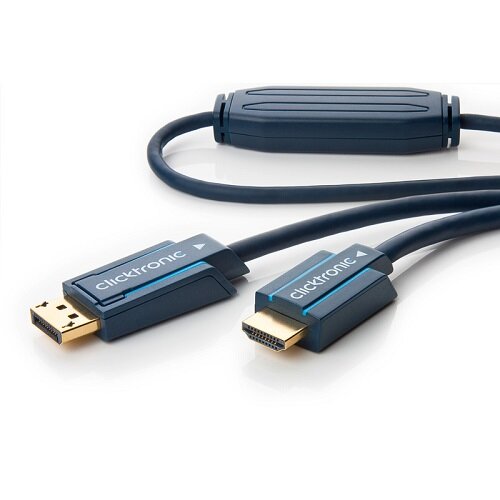 Clicktronic Casual DisplayPort / HDMI AdapterHochgeschwindigkeits Kabel 1 m