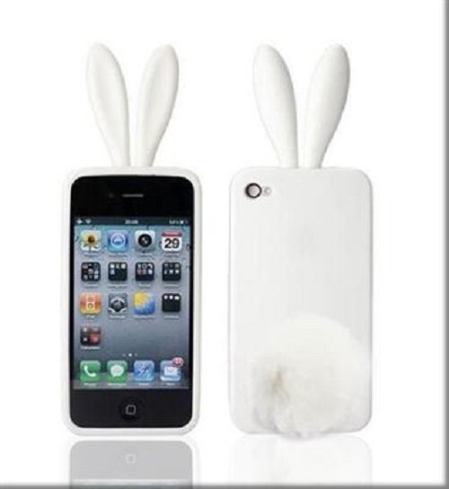 Luxus Playboy Bumper IPhone4/4S Cover Case rabito Bunny Schutzh&uuml;lle WEISS