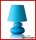 I-Glow Keramik Tischleuchte Designerleuchte Tischlampe Nachtlampe E14 21cm Blau
