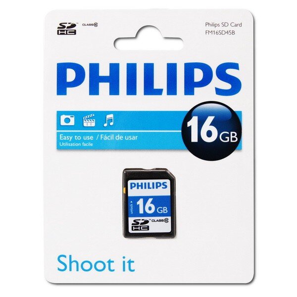 Philips 16 GB SD Card Class 10 SDHC Speicher Karte