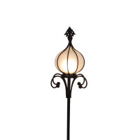 N&auml;ve LED-Fackel Deko-Leuchte Garten-Lampe Antik Rost Metal/Glas 12/220V G4 119cm