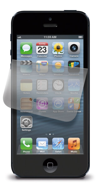 Displayschutzfolie Displayfolie f&uuml;r iPhone 5/5C/5S Set mit 2 Folien