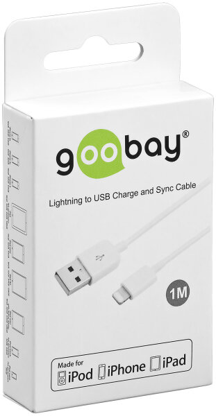 Datenkabel USB Sync-&amp; Ladekabel f&uuml;r iPod, iPhone, iPad Apple Lightning Connector