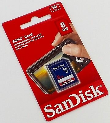 SanDisk SDHC SD-Speicherkarte Class 4, 8 GB