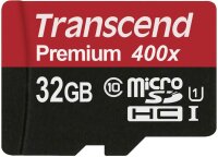 Transcend Premium microSDHC UHS-I Karte 32GB Class 10