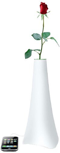 Muse ML-50SF Vase Lautsprecher mit iPod/iPhone Dockingstation (AUX-Eingang) wei&szlig;