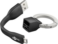 Schl&uuml;sselanh&auml;nger mit micro-USB Sync- &amp; Ladekabel elegant und robust