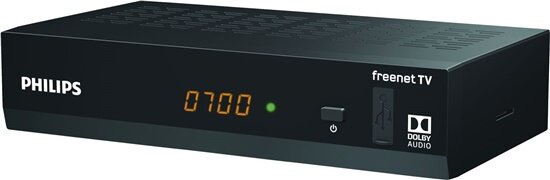 Philips DTR3502B DVB-T2 Freenet TV HD Receiver, Terrestrische, USB, LAN