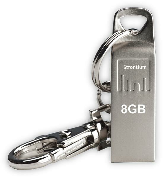 Strontium Ammo USB 2.0 Stick mit 8 GB und Schl&uuml;sselkarabiner