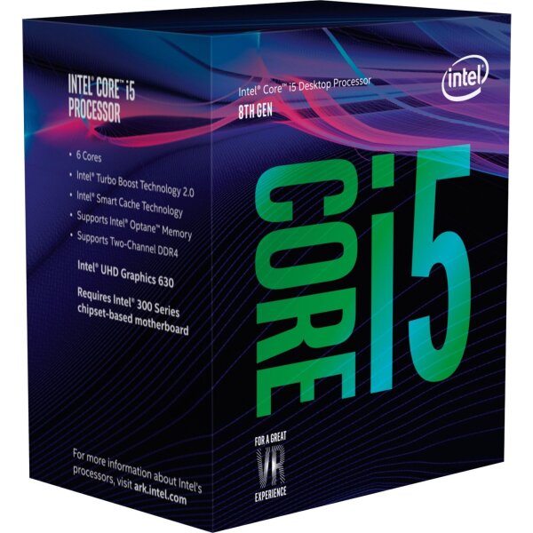 Intel Core i5-8600 Box (Sockel 1151, 14nm, BX80684I58600), 6x 3.10GHz